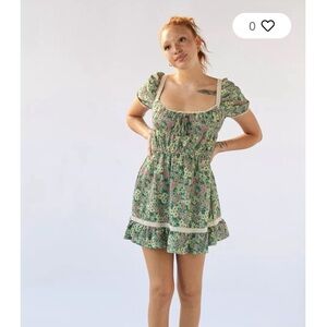 Urban Outfitters Babydoll Mini Peasant Dress Size XS TP